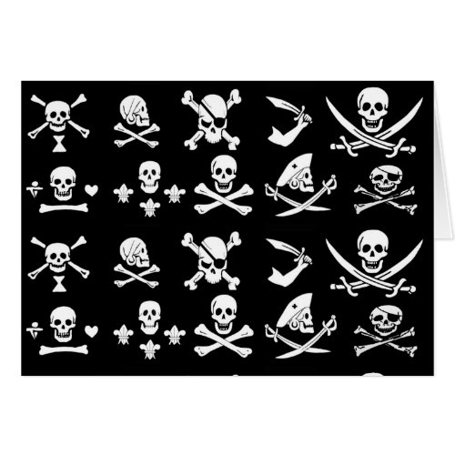 ANTIQUE BLACK PIRATE BANNERS AND TREASURE MAPS