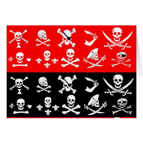 ANTIQUE BLACK RED PIRATE BANNERS AND TREASURE MAPS