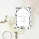 Antique Black & White Floral Toile Arch Wedding  Invitation