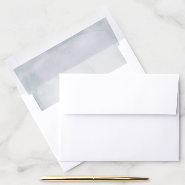 Antique Blue Grey Envelope Liner (Desk)