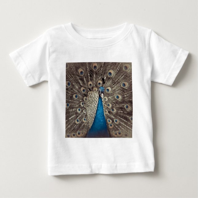 Antique Blue Peacock Baby T-Shirt (Front)