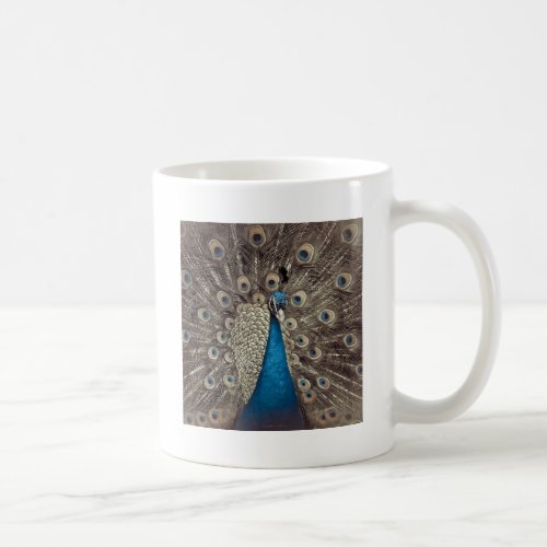 Antique Blue Peacock Coffee Mug