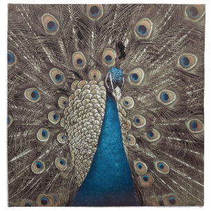 Antique Blue Peacock Napkin