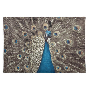 Antique Blue Peacock Placemat