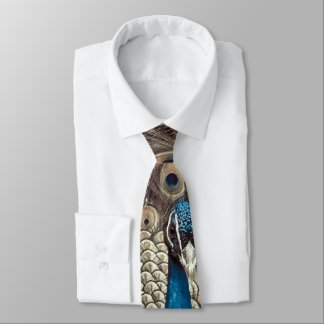 Antique Blue Peacock Tie