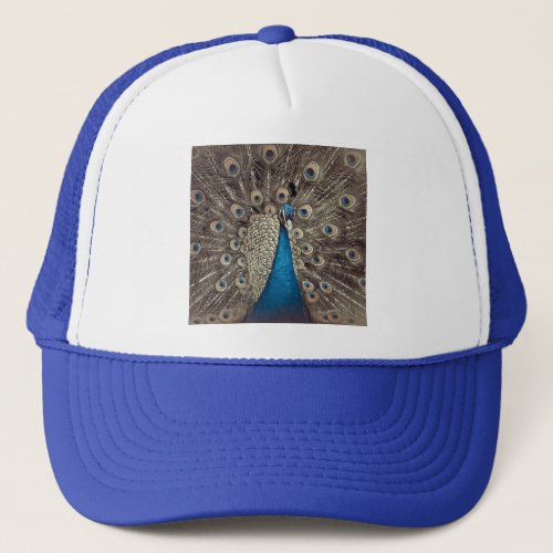 Antique Blue Peacock Trucker Hat