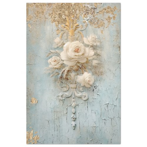Antique Blue Romance Design Series 10 Tissue Paper