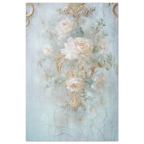 Antique Blue Romance Design Series 20 Tissue Paper