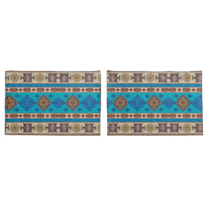 Antique Blue Turkish Kilim Carpet Rug Pillow Case
