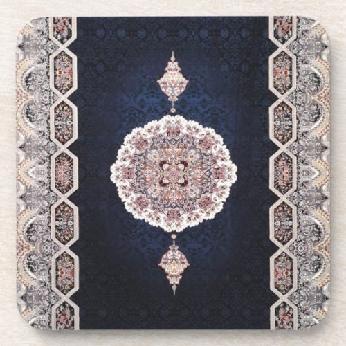 Antique Blue Turkish Persian Carpet Rug Beverage Coaster
