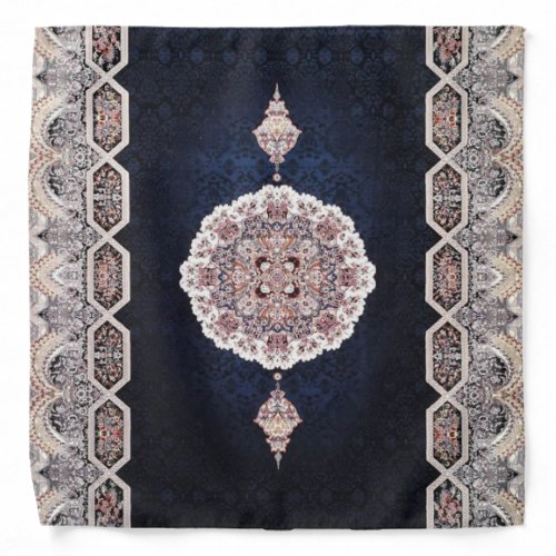 Antique Blue Turkish Persian Rug Carpet Bandana