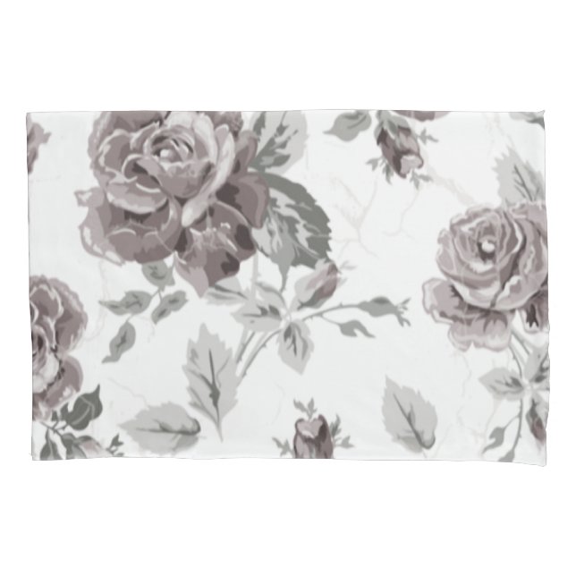 Antique blush pink pillow case (Front-Left)