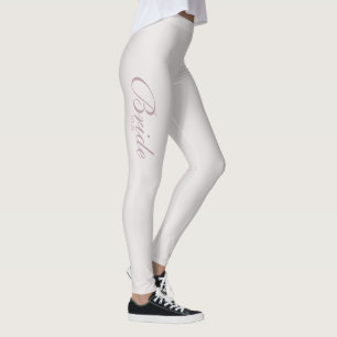 Antique blush pink rose engagement bride to be leggings