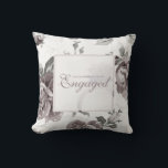 Antique blush pink rose engagement gift throw pillow<br><div class="desc">Antique blush pink rose engagement gift throw pillow for engaged couple. This beautiful classic floral collection will be perfect for an indoor or outdoor garden celebration for a wedding, bridal shower, baby shower or a country style celebration. Just modify it the way you like it, the entire collection is customizable....</div>