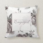 Antique blush pink rose engagement gift throw pillow<br><div class="desc">Antique blush pink rose engagement gift throw pillow for engaged couple. This beautiful classic floral collection will be perfect for an indoor or outdoor garden celebration for a wedding, bridal shower, baby shower or a country style celebration. Just modify it the way you like it, the entire collection is customizable....</div>