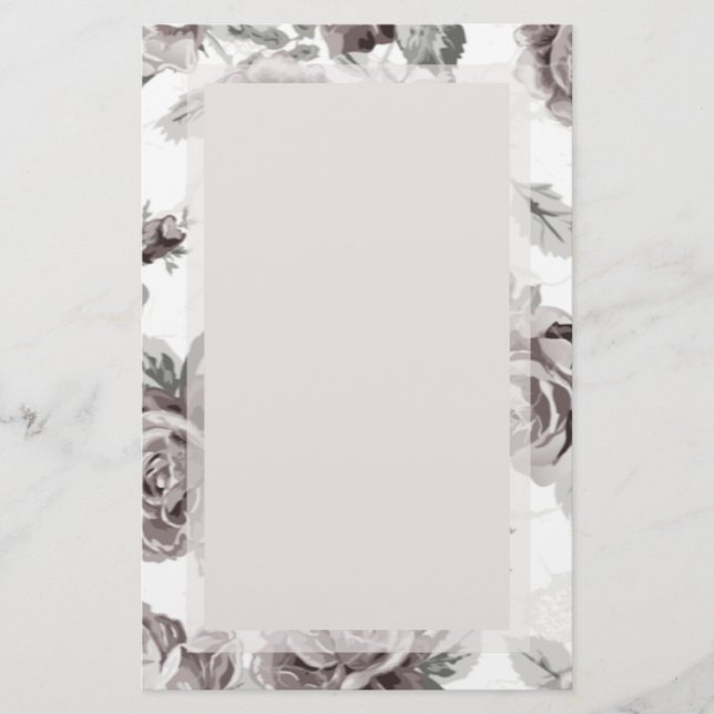 Antique blush pink rose engagement party stationar stationery (Front)