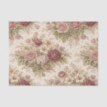 Antique Blush Rose Garden Pattern Tissue Paper