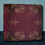 antique book binding  -  leather look Binder<br><div class="desc">PRINTED binder with the photo of an attractive antique book binding with golden look decoration .A honeysuckle design is the main feature of this goatskin binding, with dots and leaves filling the corners.The work of Morell , from London the 19th century . Courtesy of the National Library of NZ -edited...</div>