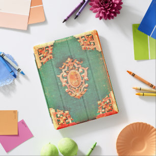 Antique book brass and green elegant victorian iPad smart cover