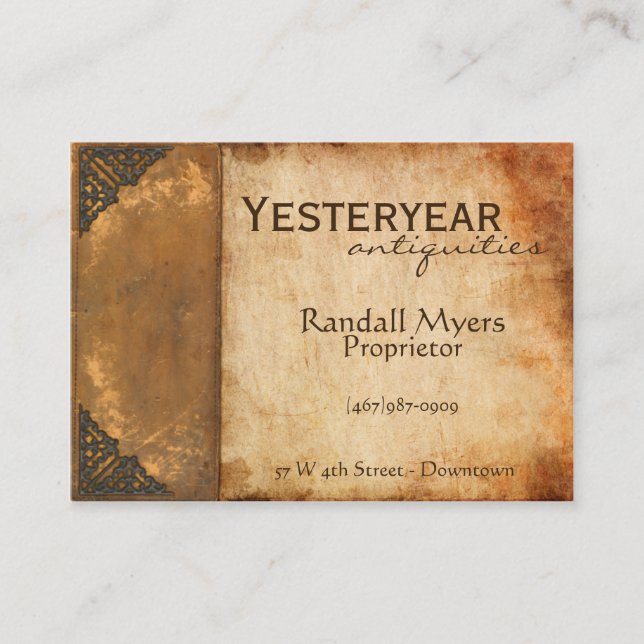 Antique Book Business Card (Front)
