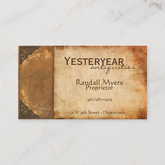 Antique Book Business Card (Front)