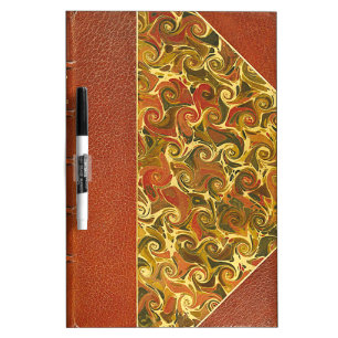 Antique Book Cover, Ornate Swirl Pattern Dry Erase Board