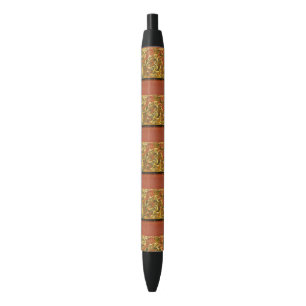 Antique Book Cover, Ornate Swirl Pattern Pen