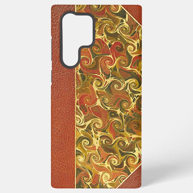Antique Book Cover, Ornate Swirl Pattern Samsung Galaxy Case (Back)