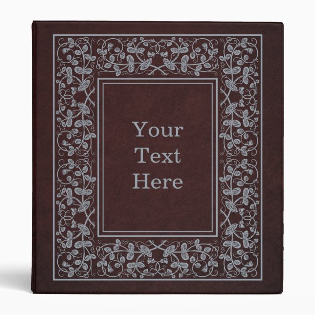 Antique Book Cover Style 3 Ring Binder (Front)