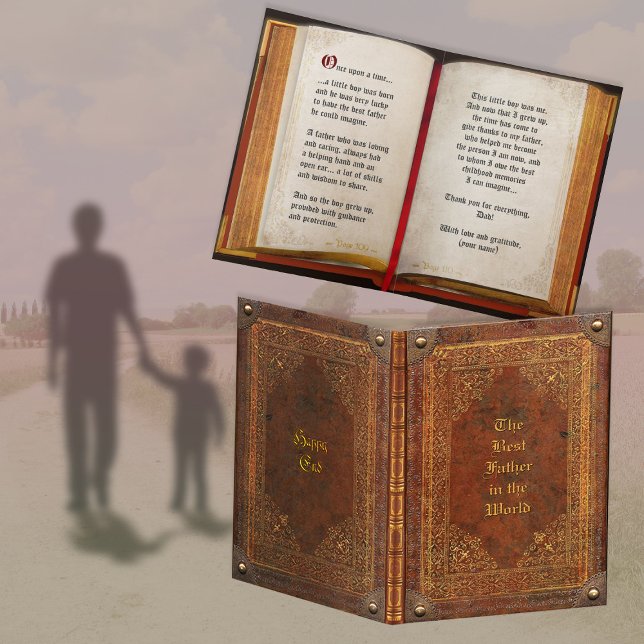 Antique Book (customizable) Father's Day Card (Creator Uploaded)