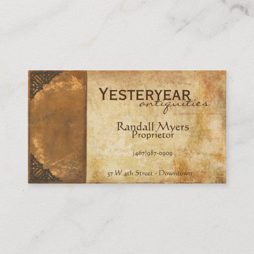 Customizable Antique Book II Business Card Template
