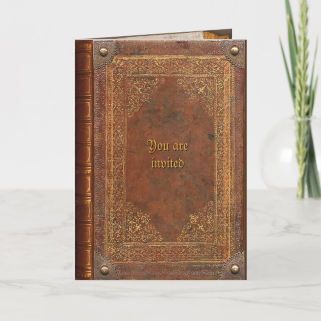 Antique Book Invitation (Front)