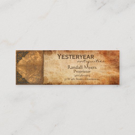 Customizable Antique Book Business Cards