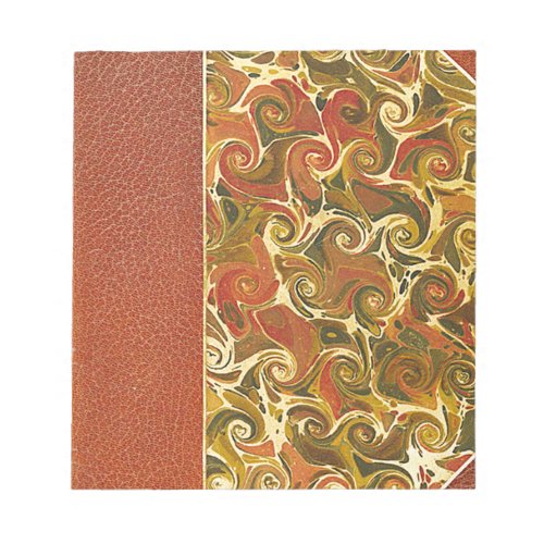 Antique Book Ornate Swirl Scrapbook Paper Notepad