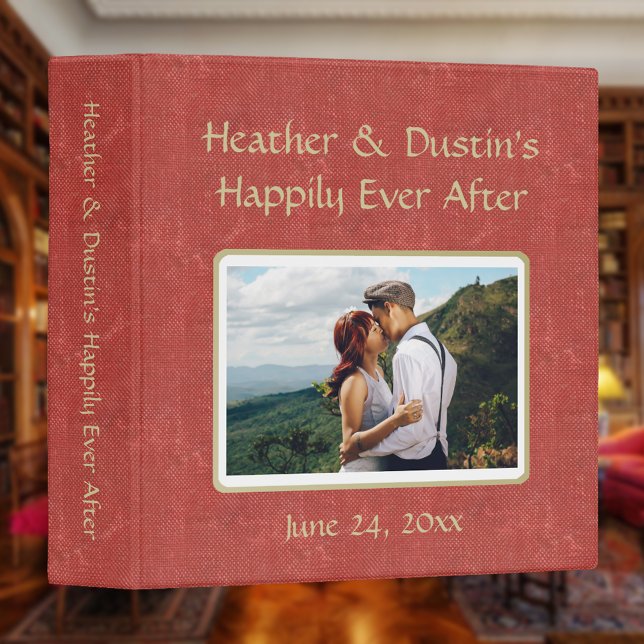 Antique Book Scrapbook Photo Album Red 3 Ring Binder (Creator Uploaded)