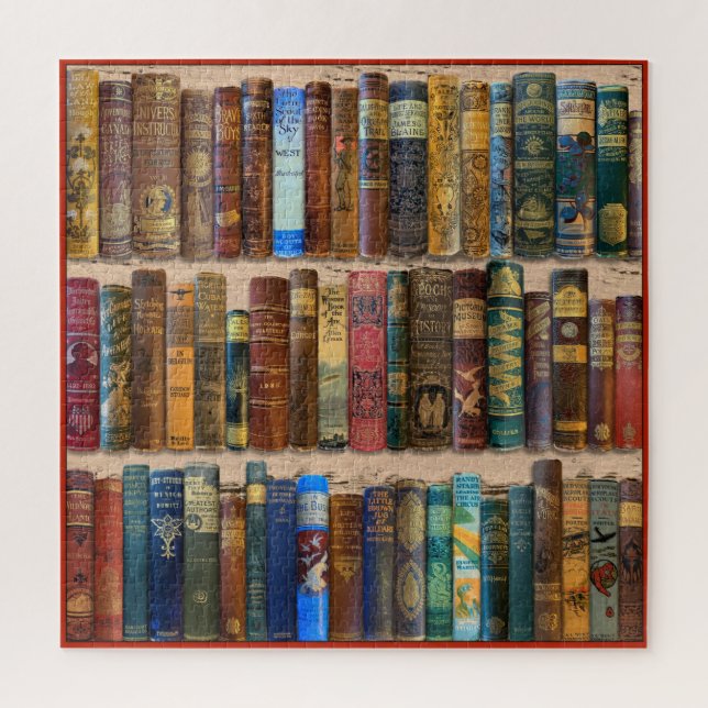 ANTIQUE BOOK 'SPINES' PHOTOGRAPH JIGSAW PUZZLE (Vertical)