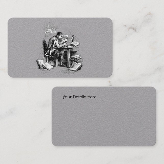 Antique Book Writer Author Business Card (Front/Back)