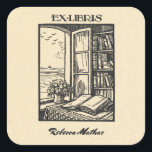 Antique Bookplate Etching Henri Bacher Ex Libris<br><div class="desc">Customize with your name</div>