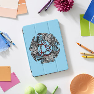 Antique Bookplate Three Hawks William de Morgan iPad Pro Cover