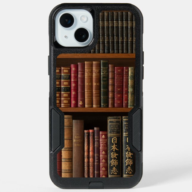 Antique Books Book Lover iPhone 15 Plus Case (Back)