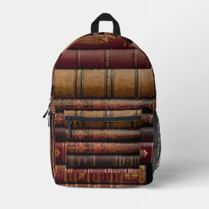 Antique Books Book Lover Printed Backpack