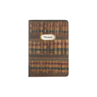 Antique Books Custom Passport Wallet Holder