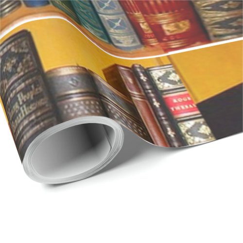 Antique Books Wrapping Paper