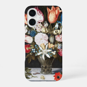 Antique Bosschaert Dutch Tulips and Roses Art iPhone 16 Case