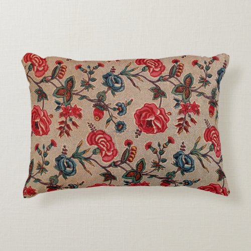 Antique Botanical Art Nouveau Floral Pattern  Accent Pillow