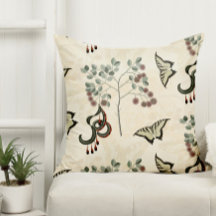 Antique Botanical Butterflies and Catclaw