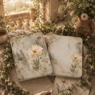 Antique Botanical Ephemera Garden Collage Notebook