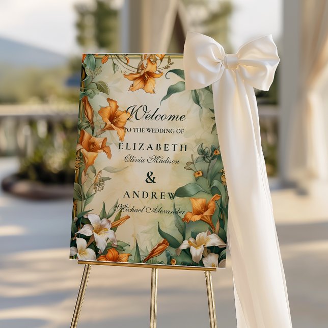 Antique Botanical Floral Wedding Foam Board (Creator Uploaded)