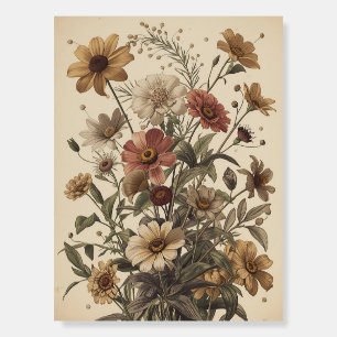 Antique Botanical Flower Plate Poster