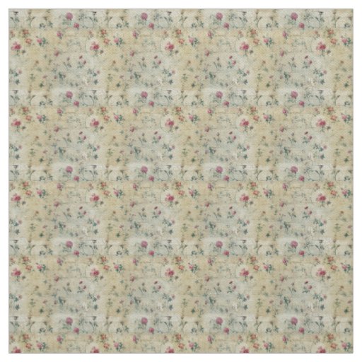 Antique Botanical Shabby Chic Fabric